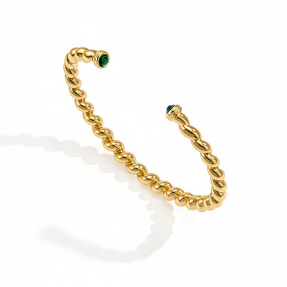 Bracelet - Émeraude Torsadée