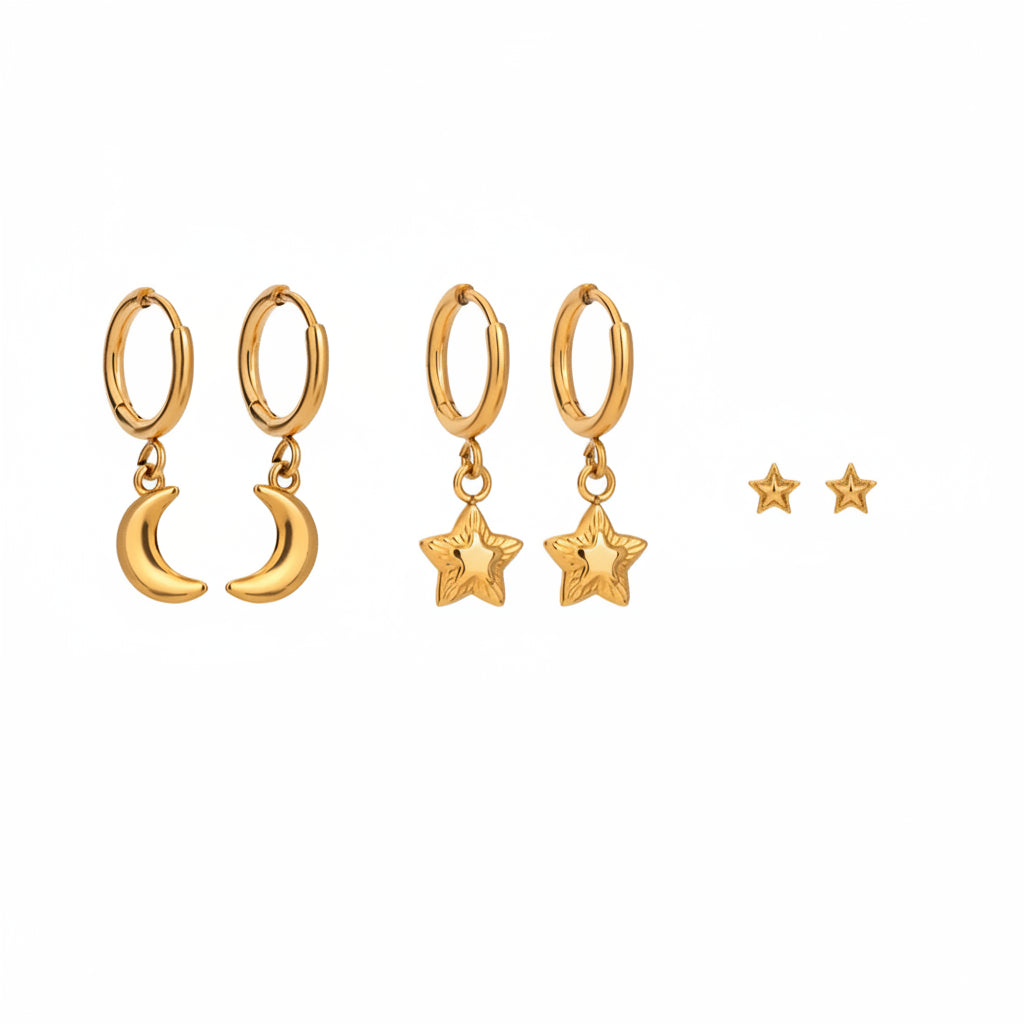 Boucle d'oreilles - 3Pairs