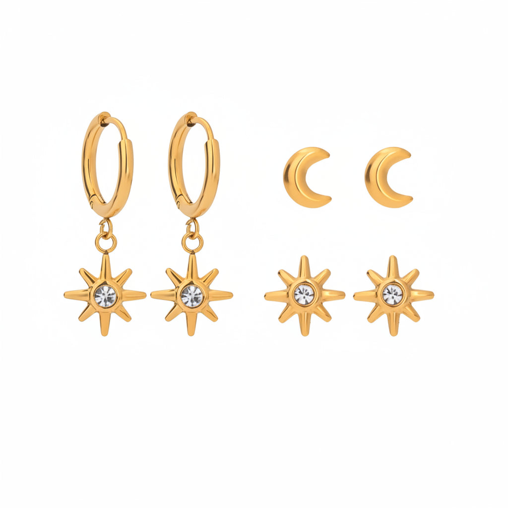 Boucle d'oreilles - 3Pairs
