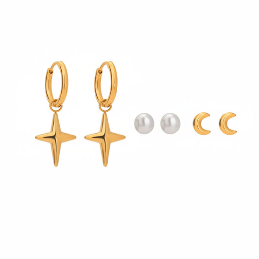 Boucle d'oreilles - 3Pairs